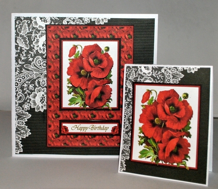 Beautiful Poppies Card Topper & Decoupage Flowers by Kristina Norbat