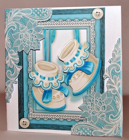Beautiful Blue Baby Booties  by Kristina Norbat
