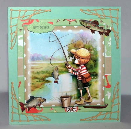 Gone Fishing Card Front Kit with ages 4-8 by Kristina Norbat