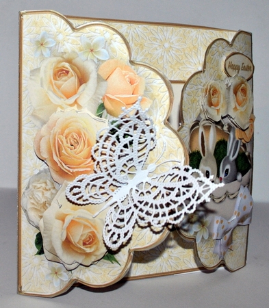 Easter Bunnies - Scallop Gatefold Card Mini Kit by Kristina Norbat