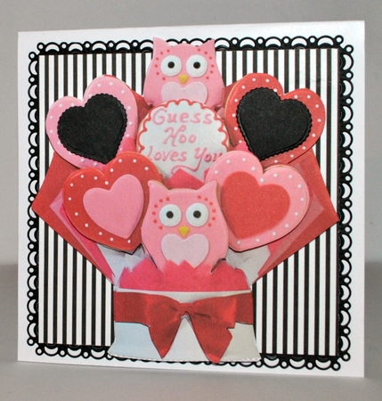 Valentine Basket of Owl Cookies by Kristina Norbat