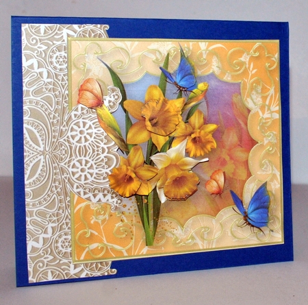Spring Morning Decoupage Card Front by Kristina Norbat