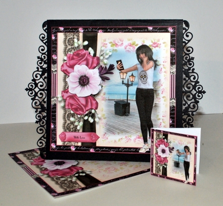 Teenage Selfie Black hair Card Front Kit by Kristina Norbat