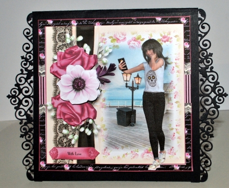 Teenage Selfie Black hair Card Front Kit by Kristina Norbat