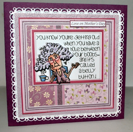 STELLA HOLE BETWEEN YOUR BOOBS 7.5 Humorous Decoupage & Insert Mini Kit by Kristina Norbat