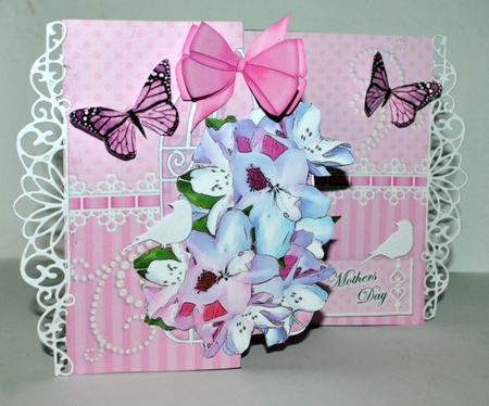 3D Shaped No-Hole Fold Back Mini Kit - Birdcage, Pretty Flowers Butterflies & Lace  by Kristina Norbat