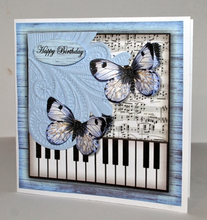 Vintage Music & Butterflies Toppers by Kristina Norbat