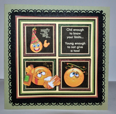 THE BEER DRINKER Humorous 7.5 Quick Card Decoupage & Insert Mini Kit by Kristina Norbat
