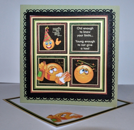 THE BEER DRINKER Humorous 7.5 Quick Card Decoupage & Insert Mini Kit by Kristina Norbat