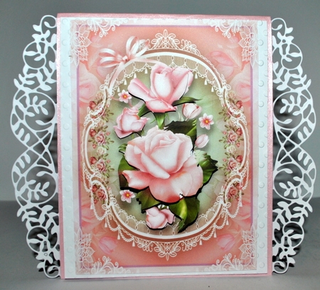 Vintage Pink Roses Card Mini Kit by Kristina Norbat