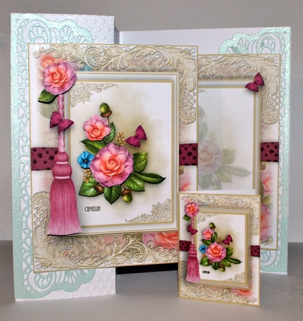 A5 The Camellia Card Front Kit by Kristina Norbat