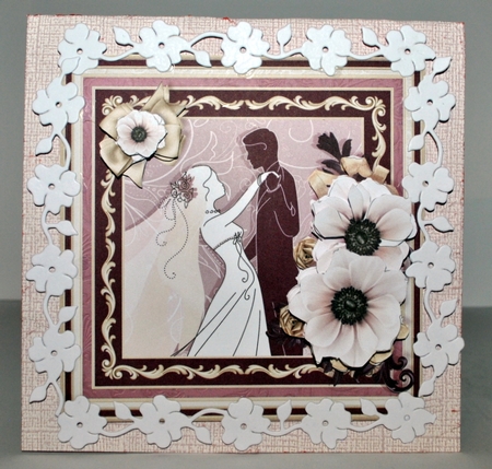 WEDDING BRIDE & GROOM Rose Gold 7.8 Decoupage & Insert Mini Kit by Kristina Norbat