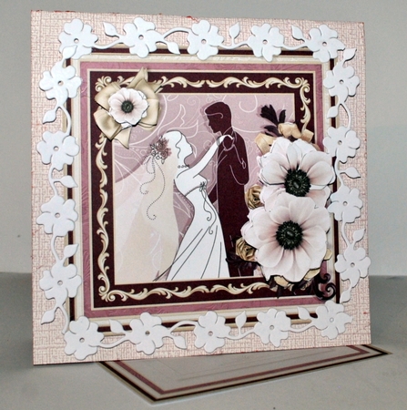 WEDDING BRIDE & GROOM Rose Gold 7.8 Decoupage & Insert Mini Kit by Kristina Norbat