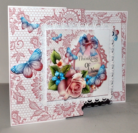 Butterflies and Roses Thinking of You by Kristina Norbat