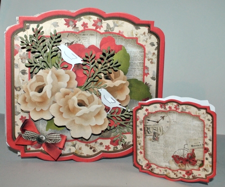 Grandmas Flowers - Shaped Card Mini Kit by Kristina Norbat