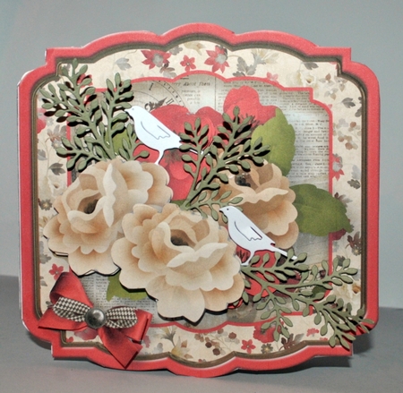 Grandmas Flowers - Shaped Card Mini Kit by Kristina Norbat