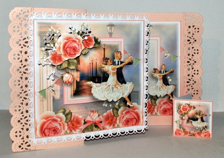 Dancing on The Promenade Card Front Kit by Kristina Norbat