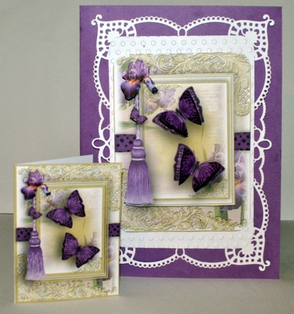 A5 Iris Flutters card front kit by Kristina Norbat