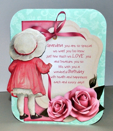 Grandma Large Tag Card Topper - 2 Gift tags included by Kristina Norbat