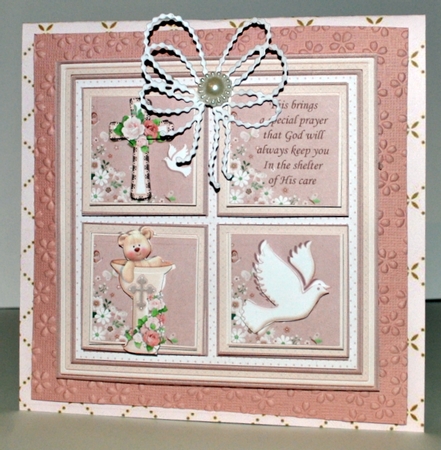 CHRISTENING or BAPTISM Neutral  Child or adult 7.5 Quick Layer Card by Kristina Norbat