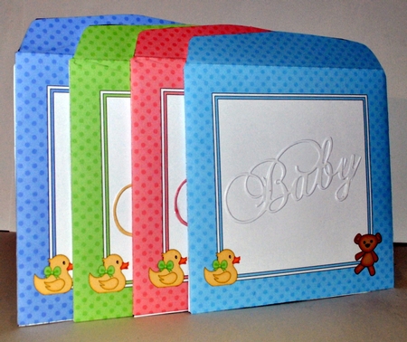 New Baby 14.5 x 14.5 cm envelope Kit by Kristina Norbat