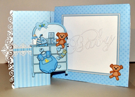 New Baby 14.5 x 14.5 cm envelope Kit by Kristina Norbat