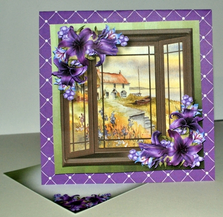 The Bay Window - Deep Purple Lilies by Kristina Norbat