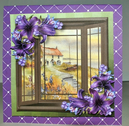 The Bay Window - Deep Purple Lilies by Kristina Norbat