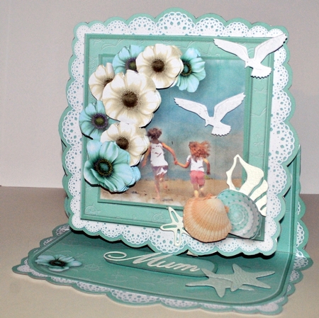 Childhood Memories - Lace Edged Easel Card Mini Kit by Kristina Norbat