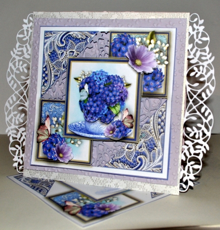 Flora And Lace Set Of 5 Card Front Bumper Kit by Kristina Norbat