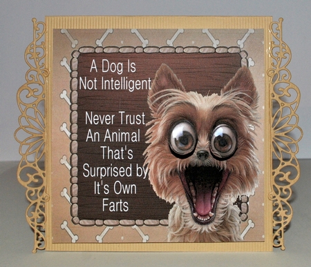 Dog Farts Humour 8x8 by Kristina Norbat