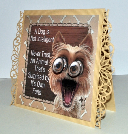 Dog Farts Humour 8x8 by Kristina Norbat