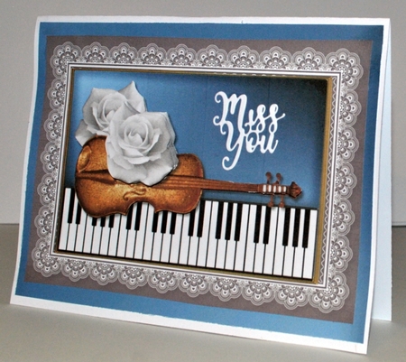 Violin & Roses quick card by Kristina Norbat