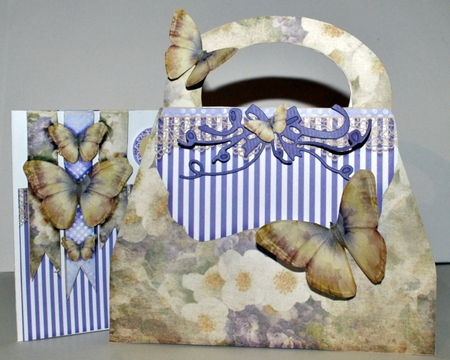 Vintage Handbag and Topper Card Kit 1365 by Kristina Norbat