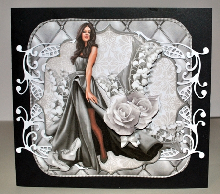 Beautiful lady In Elegant Grey Mini Kit by Kristina Norbat