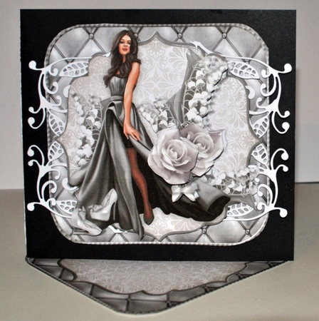 Beautiful lady In Elegant Grey Mini Kit by Kristina Norbat