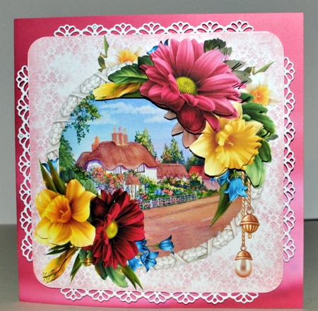 8x8 country cottage with spring flowers mini kit by Kristina Norbat