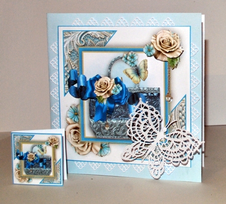 Beautiful Blue Handbag Card Kit by Kristina Norbat