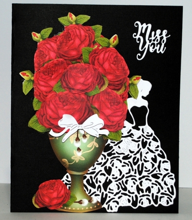 Cu Still Life Antique Roses by Kristina Norbat