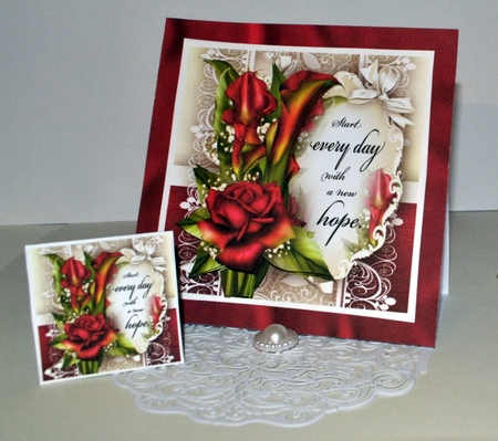 Bordo Callas with Roses Lace Mini Kit by Kristina Norbat