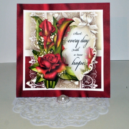 Bordo Callas with Roses Lace Mini Kit by Kristina Norbat