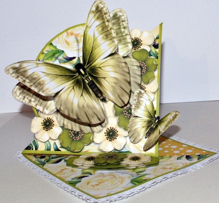 Beautiful Butterfly and Flower Easel with a Twist 1432 by Kristina Norbat