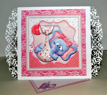 NEW BABY GIRL ELLIE 7.5 Decoupage & Insert Kit by Kristina Norbat