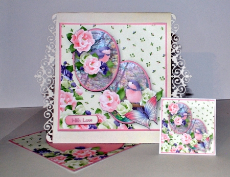 Two Little Birds - Decoupage Card Mini Kit by Kristina Norbat