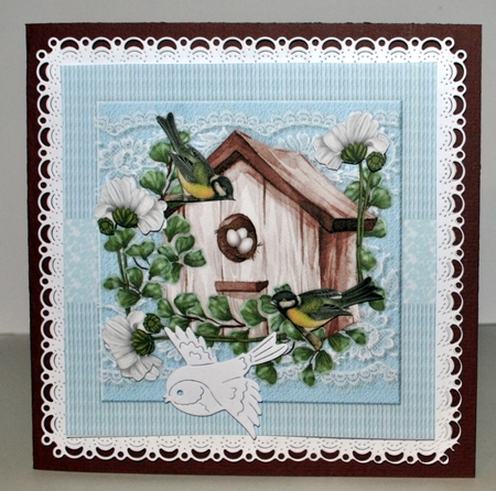 Vintage Wood Birdhouse New Home by Kristina Norbat