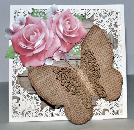 Wood and Burlap Gold Edged Mini Kit by Kristina Norbat