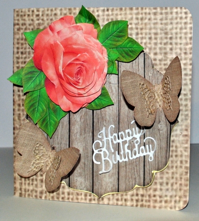 Wood and Burlap Gold Edged Mini Kit by Kristina Norbat