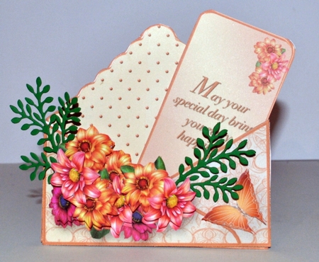 Dahlias - Stand-up Envelope Card Mini Kit by Kristina Norbat