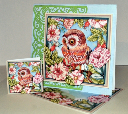 Vintage Shabby Owl Hugs 1475 by Kristina Norbat