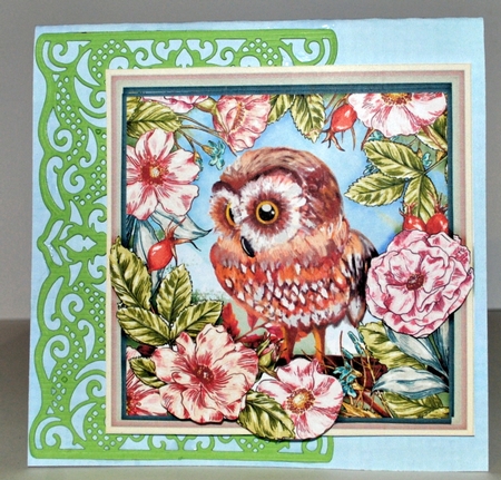 Vintage Shabby Owl Hugs 1475 by Kristina Norbat